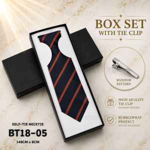 8CM * Premium Self-tie Necktie Casual Tie Business Tie Luxury Hand Made Polyester Necktie Box Set