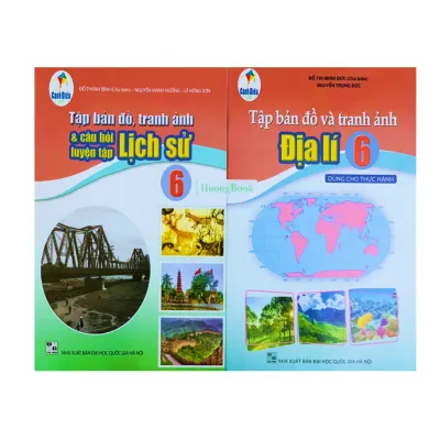 Sách - Combo Tập bả.n đ.ồ tranh ảnh & câu hỏi luyện tập Lịch sử và địa lý 6 (Cánh diều) (BT)