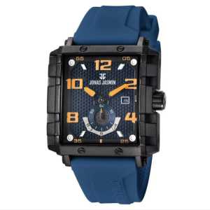 Jam tangan Jonas Jasmin 5328M tali rubber detik bawah tanggal aktif origina pria