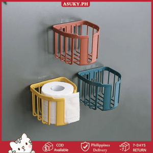 COD【Local Deliver】Bathroom Tissue Holder Waterproof Wall Mount Punch-Free Tissue Box Toilet Paper Storage Box