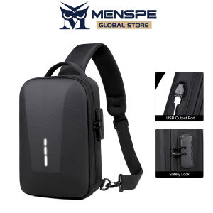MENSPE Oxford Men Chest Bag Fashion Pouch Bag Travel Shoulder Bag Casual Chest Bag Fashion Shoulder Bag Waterproof Casual Sport Street Bag for College Student