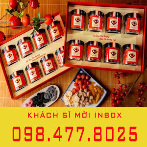 [TẾT 2021] HỘP MỨT TẾT HỘP QUÀ TẾT 8 HŨ SANG TRỌNG KÈM TÚI