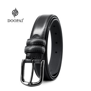 DOOPAI Belt For Jeans Mens Genuine Leather Belt Designer Belt For Man Pin Buckle With Leather Strap Business Dress Male Belts