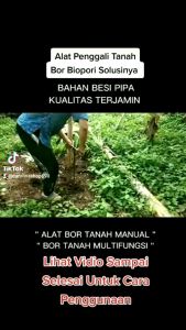Alat Pelubang Tanah Bor Biopori Spiral Terbaik Manual