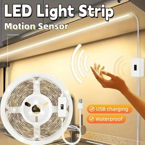 1/3/5M Dimmable LED StripUSB Powered Self-Adhesive Motion Sensor Light StripWaterproof Flexible Wall Lamp