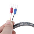 K-Type Thermocouple Probe 1mm x 100mm 2-wires Temperature Sensors 2-Terminals 1m. 