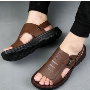[ SIÊU SALE ] Dép da nam đế cao su đúc siêu bền Dép quai ngang nam Dép nam đẹp Dép quai hậu hot năm 2023 - ABCD SHOP
