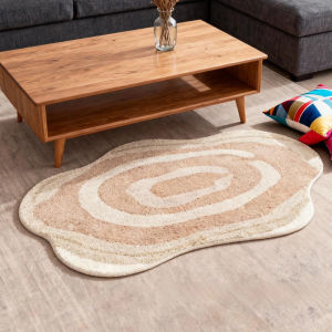 Livingroom Floor Mat Soft Absorbent Non-Slip Irregular Shape Bath Mats Imitation Cashmere Bathroom Rugs