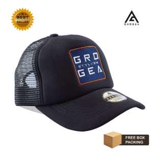 Grogea Topi Kasual Pria Wanita Trucker Hat Bordir 3D Twill Cotton Premium