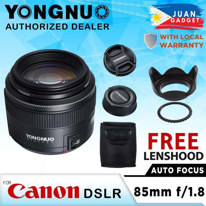 Yongnuo YN85mm 85mm f1.8 AF/MF Standard Medium Telephoto Prime Lens ...