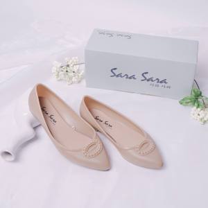 Sara Sara Permata | Sepatu Jelly Wanita Warna Trendi Sepatu Flatshoes Ballerina Kasual Sepatu Kerja Sepatu Balet Sepatu Kekinian Terbaru Murah Kualitas MALL