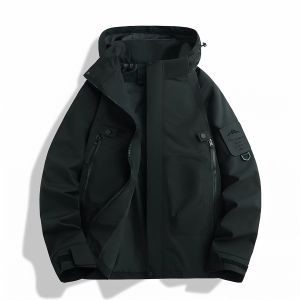 New Mens Casual Jacket Outdoor Sports and Leisure Windproof Waterproof Breathable Hooded Jacket