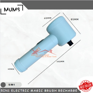 BJA - Sikat Electric sikat Elektrik Magic Brush 5 in 1 Electric Cleaning Brush recharge