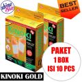 SHINE STAR - Koyo Kaki Detox Racun Kaki   Kinoki Foot Pads (Koyo Kaki Herbal) - Koyo Kinoki Penyerap Racun Kinoki Detox Kaki  / Gold 1 Box Isi 10 Pcs. 