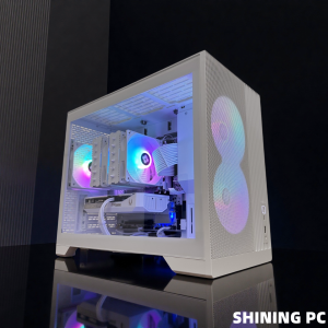 SHINING PC White Gaming Desktop Computer AMD RYZEN 5 7500F WITH RTX 5060
