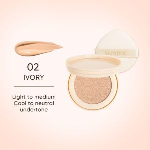 SKINTIFIC Cover All Perfect Cushion 11g | Lightweight High Coverage with SPF35 PA++++ | 12H Oil & Water Resistant for All Skin Types