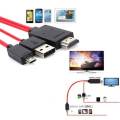 Kabel MHL HDTV Kabel HDMI HDTV 11pin Micro USB Kabel Dari Hp ke TV (PASTIKAN HP ANDA SUPPORT MHL). 
