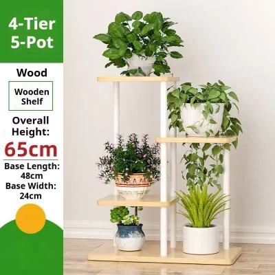 Waroom Flower Rack Stand Metal Storage Rack Iron Garden Balcony Multi-Layer Flower Stand Simple Indoor Plants Pot Display Rack