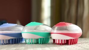 2-in-1 Bath Foam Soft Silicone Pet Shampoo Brush Massage Comb Dogs Cats Shower Hair Grooming Cleaning