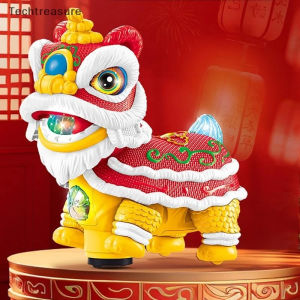Đồ Chơi Chú Sư Tử Múa Lân Trung Thu – Di Chuyển Êm Lắc Đầu Né Vật Cản Phát Nhạc Đèn LED