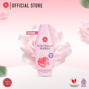 Viva Milk Cleanser Mawar with VIT E Collagen & Panthenol (Tersedia 2 Ukuran 100ml & 200 Ml)