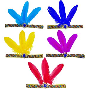 Bắt Mắt Lông Headbands Mardi Gras Mũ Nón Cho Cô Gái Giả Trang Phụ kiện tóc Mardi Gras Flapper Headband