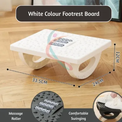 Ergonomic Foot Stool 180° Swing Massage Roller Rest Stool Under Office Desk Anti-slip Antibacterial Massage Foot Stool footrest board under desk posture support footrest leg rest board ergonomic papan rehat kaki ergonomik papan alas kaki pejabat