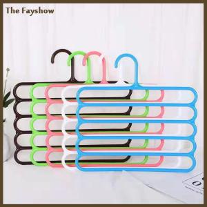 [The Fayshow] ที่แขวนเสื้อผ้าที่แขวนกางเกงขายาวที่เก็บของในตู้เสื้อผ้าที่แขวนผ้าเช็ดตัวผ้าพันคอ5ชั้นจัดระเบียบ