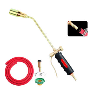Liquefied Gas Welding Torch Tool for Soldering Weld Cooking Heating with 1.2M Hose Double Switch Type