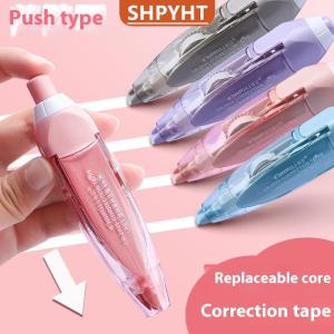 [COD] SHPYHT SPORTS Push Type School Correction Tape Replaceable Refills White Out Easy Replaceable Correction Tapes Stationery