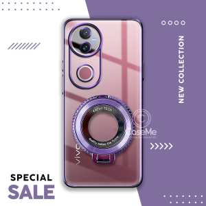 Case Vivo V50 5G Softcase Plating Luxury Dengan Ring Standing Terbaru Premium Casing