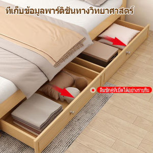 โครงเตียง+หัวเตียง เตียง โครงเตียงไม้จริง 6ฟุต 5ฟุต 4ฟุต (ไม่รวมที่นอน) NEW YORK โครงเตียง