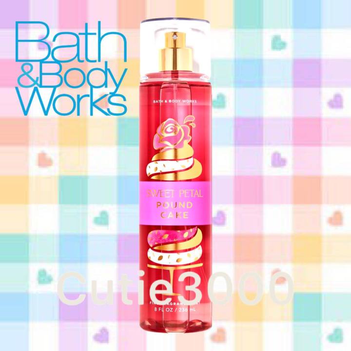 Bath and Body Works Sweet Petal Pound Cake Fragrance Mist & Body Cream Set  8 fl oz - Walmart.com