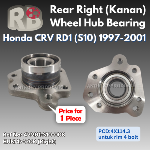 Honda CRV S10 CR-V RD1 (1996-1999) Rear Wheel Hub Bearing Left / Right (HUB147-20R / HUB147-22L / 42201-S10-008)