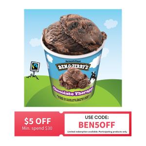 Ben & Jerrys Chocolate Therapy Ice Cream 473ML - Frozen
