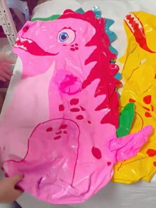 Dinosaur Inflatable Punching Bag Tumbler Boxing Standing Punching Bag PVC Dinosaur Toys for Kids