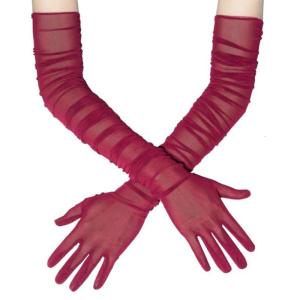 Delicate Lace Like Net Gloves 70-100cm Length Evening Wear Accessory Mesh Gloves For Costume Dance Bridal