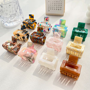 DuoShang Kẹp Tóc Vuông Nhỏ 3.5CM Kẹp Acetate Thân Thiện Với Môi Trường Kẹp Tóc Hợp Thời Trang Retro Cho Nữ Phụ Kiện Tóc Cho Nữ 2026