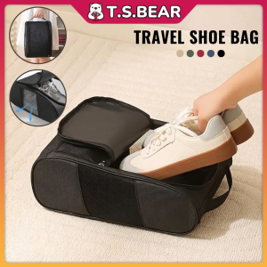 Travel Shoe Bag Beg Kasut Sukan Gym Portable Shoe Pouch Beg Simpan Kasut Bola Beg Kasut Futsal Luggage Organizer T26