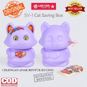 ( BISA COD ) PROMO PROMO LION STAR SV-1 SAVING BOX CELENGAN ANAK BENTUK KUCING / CELENGAN KOIN DUIT / CELENGAN LUCU / TEMPAT UANG LUCU / TEMPAT MENABUNG LUCU ANAK