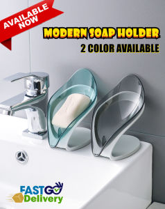 Soap Holder Detachable Leaf Shape Soap Box Drain Container Drying Suction Cup Storage sabun