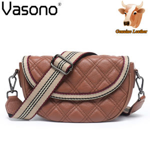 Vasono Embroidered 100% Genuine Cow Leather Women Shoulder Cross Body Bag