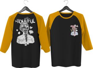 Kaos Wanita Lengan panjang/ Lengan 3/4 / Kaos atasan Wanita Boutiful DTF / Kaos Cewek/ Kaos Oblong/ Kaos BajuTshirt Atasan/Kaos Raglan lengan / Kaos RaglanLengan 3/4 / Baju Tshirt/ Baju Oblong/ Kaos Raglan/ Baju Raglan