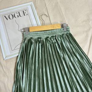 Rok bludru 7/8 - Rok bludru velvet 7/8 - Rok plisket 7/8 bludru premium