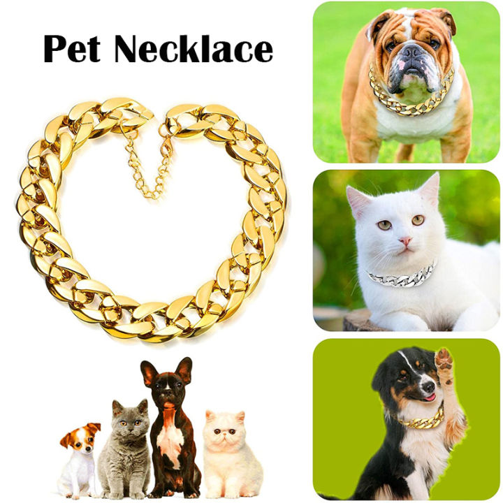 36cm Adjustable American Bully Dog Necklace Pet Chain Collar French