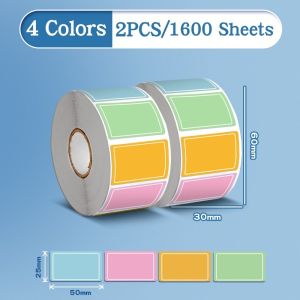 1600 Sheets/2roll Label Stickers/waterproof Removable Blackboard Food Storage Labels/colorful Blank Name Tag Stickers