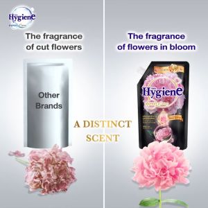 Hygiene Fabric Softener (Fresh Soft Long Lasting Fragrance) Milky Touch Peony Bloom Sunrise Kiss