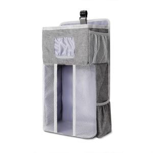Multifunctional Hanging Baby Diaper Large Capacity Crib Rail Storage Bag Oxford Baby Essentials Organiser