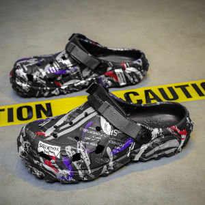 Trsoye 2024 mùa hè Giày tổ ong nam xăng đan thời trang chống trượt đồ mặc ngoài đế dày cỡ lớn 46 47