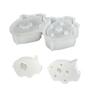 Linh hoạt Silicone nhà khuôn trang trí Lợn với clovers hình nến khuôn thạch cao khuôn cho Đèn thân xe